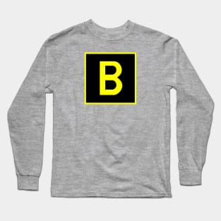 B - Bravo - FAA taxiway sign, phonetic alphabet Long Sleeve T-Shirt